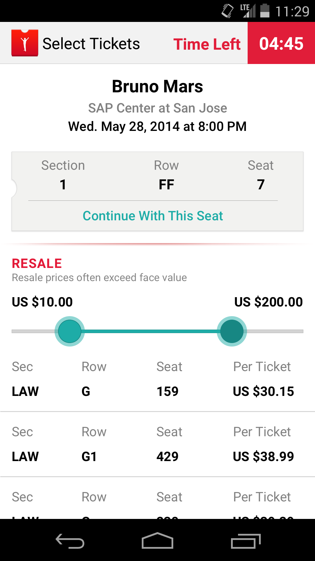 Checkout Resale Tickets