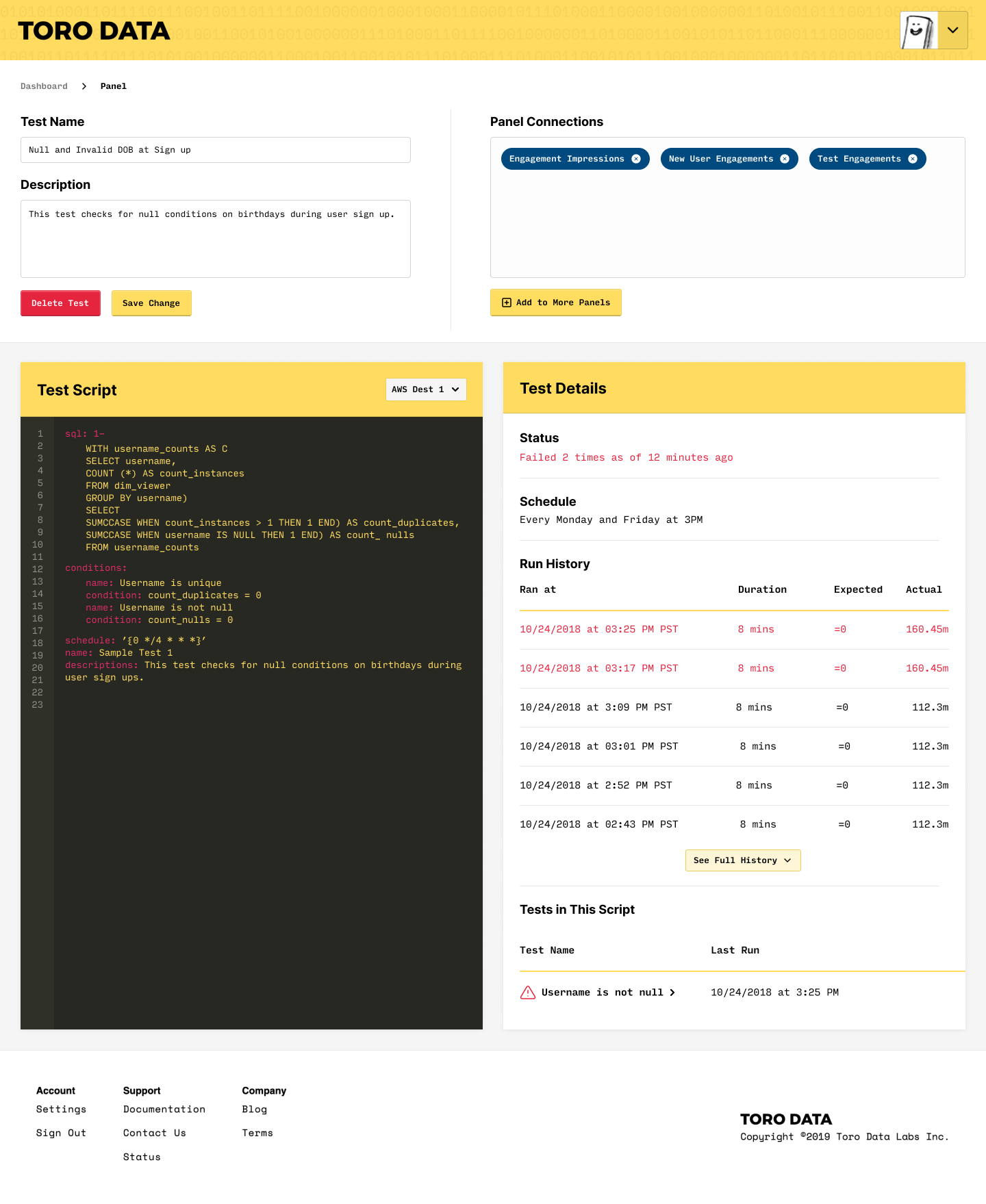 Data Montior Scripting