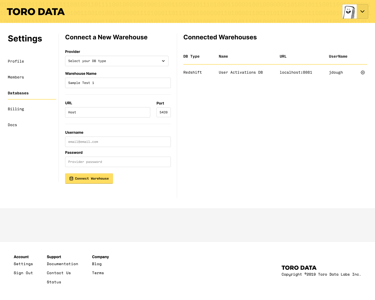 Warehouse Config